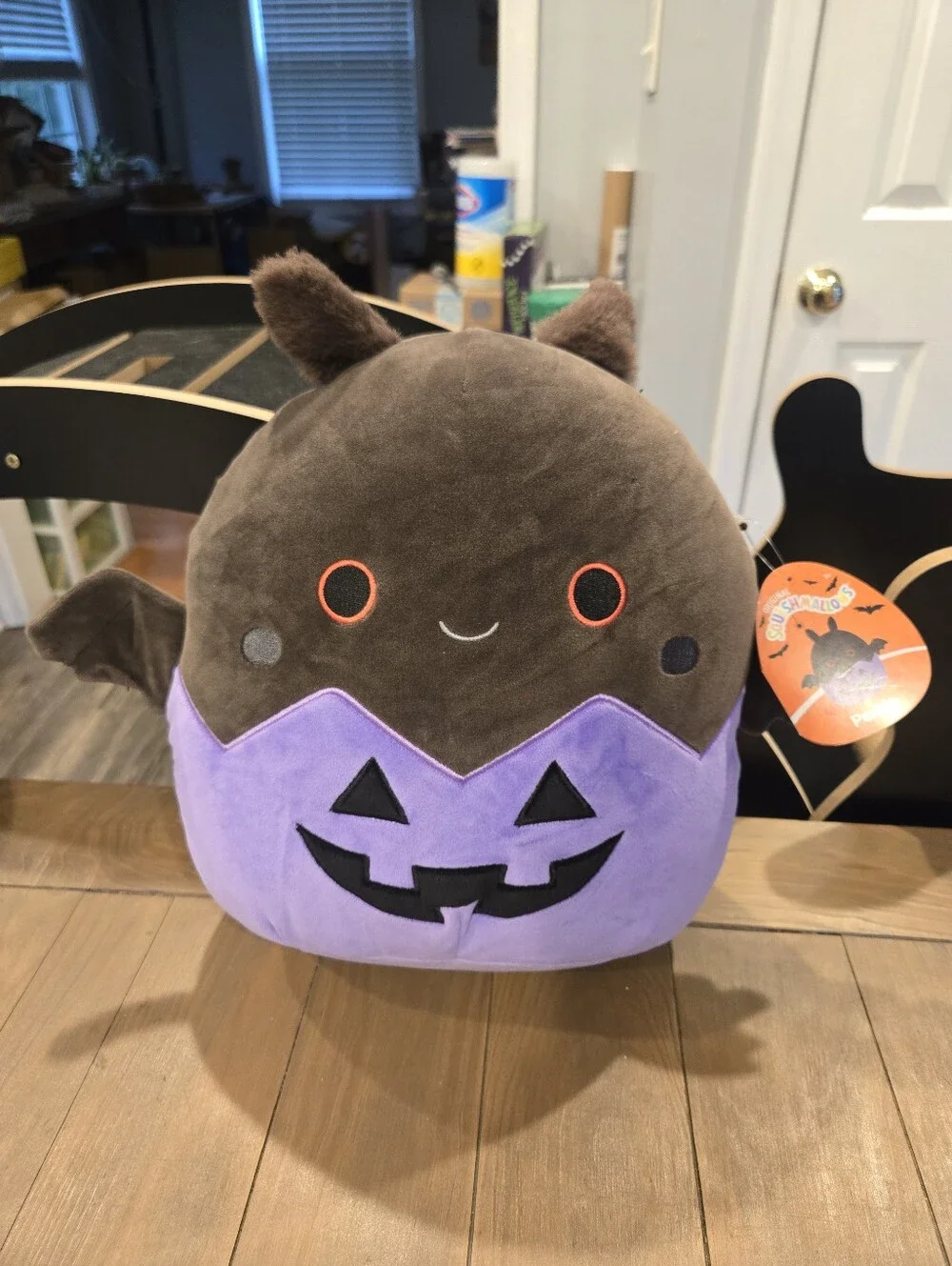 Squishmallows Perkin the Mothman Purple And Black Halloween Plush New With Tags